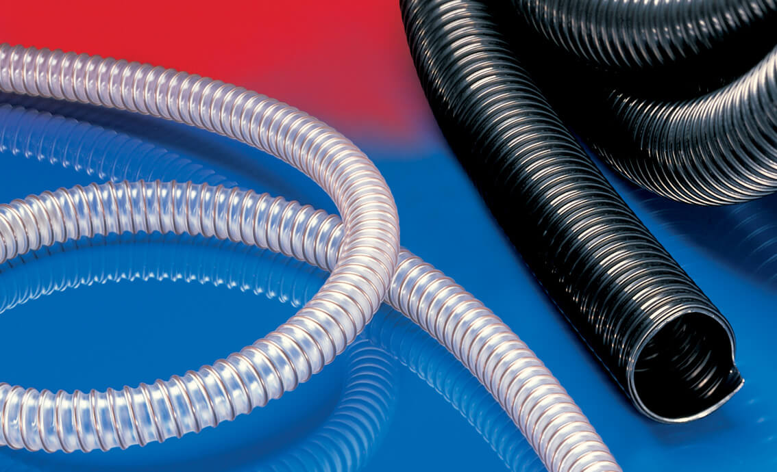 Norres 355-0025-1015-10 Hochtemperaturschlauch, schwer, Innen-Ø 25 mm, Aussen-Ø 32 mm, Biegeradius 25 mm - Norres 355 - AIRDUC PUR 355 HT -HD-