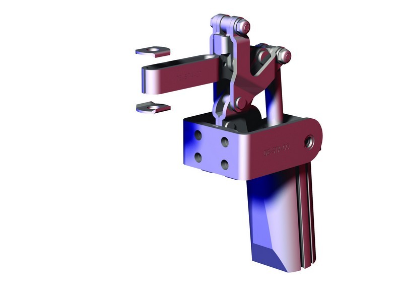 DESTACO 817-SE Standard Kraftspanner Haltekraft 2000 N; vertikaler Zylinder  Massiver-Spannarm (Sensor 8EA-109-1 separat bestellen) - 817 Standard Kraftspanner