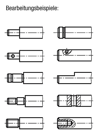 Norelem 21595-012X1000 PRÄZISIONSFÜHRUNGSWELLE D=12, L=1000 - Norelem 21595 Praezisionsfuehrungswellen