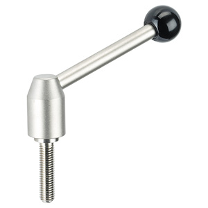 Halder 24440.0708 Verstellbarer Spannhebel Ø 21 x M  8 x 32 mit Schraube, rostfreier Stahl - Verstellbarer Spannhebel - Durchmesser 21 x M 8 - mit Innengewinde - Stahl mit Innengewinde