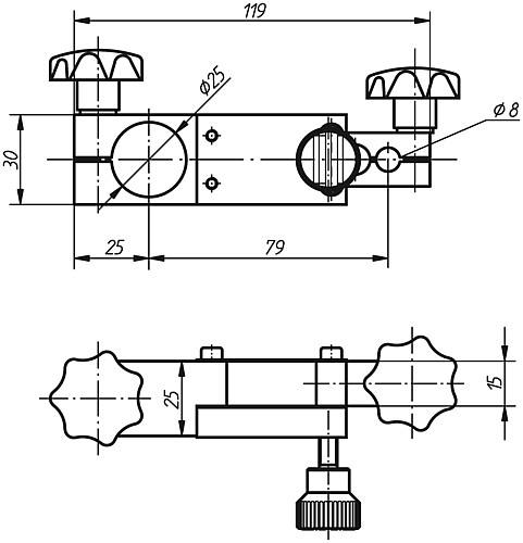 Norelem 31141-079 MESSUHRENHALTER, MIT FEINEINSTELLUNG - Norelem 31141 Messuhrenhalter mit Feineinstellung