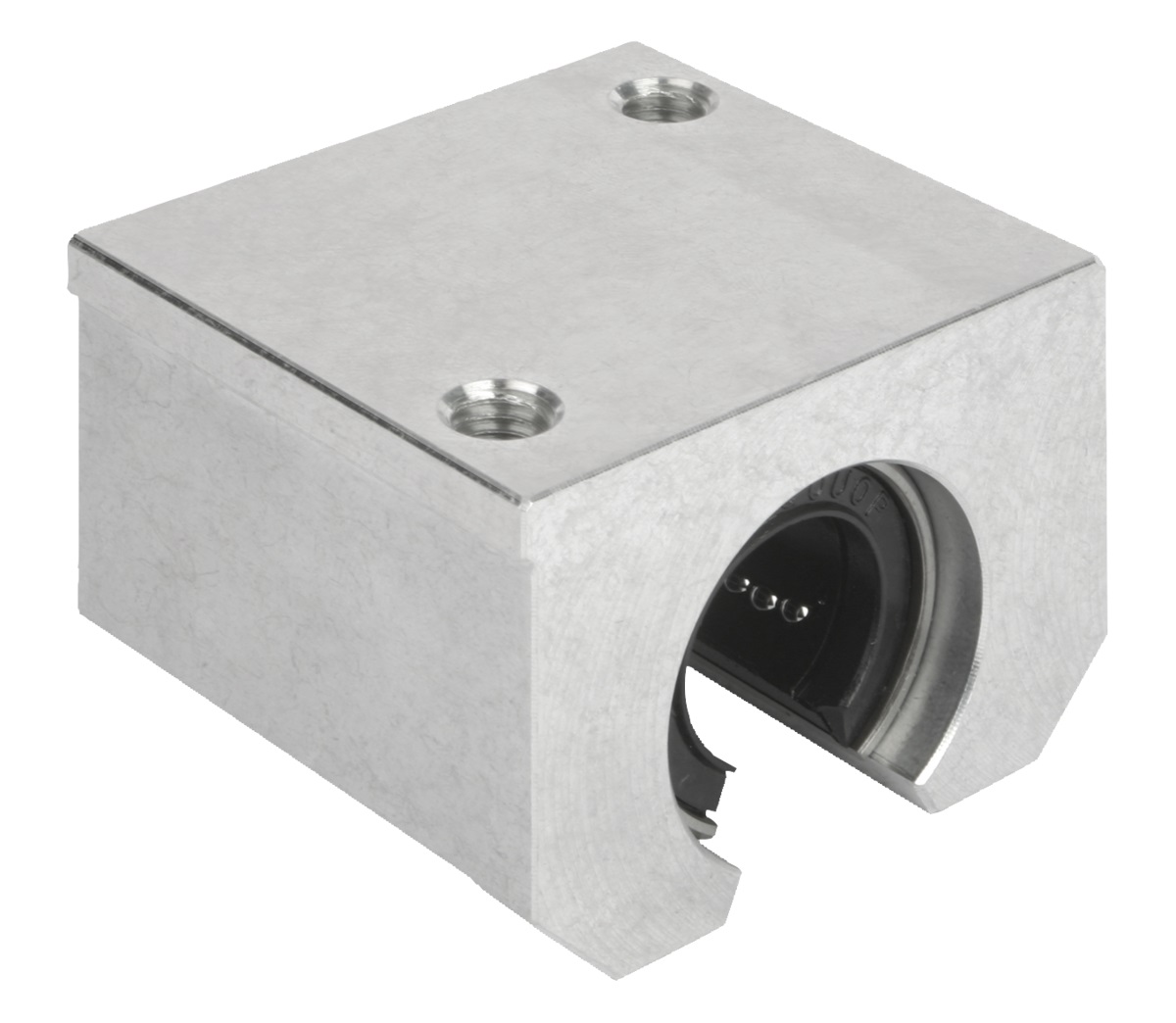 Norelem 21535-301012 LINEARGEHÄUSEEINHEIT EINZELN, OFFEN, LINEARKUGELLAGER MIT WINKELFEHLERAUSGLEICH D=30, ALUMINIUM - NLM 21535 Lineargehaeuseeinheiten einzeln offen - mit Winkelfehlerausgleich-Abbildung