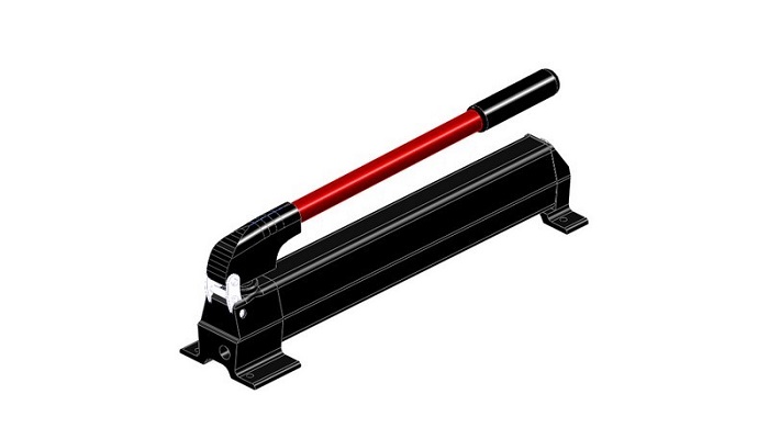 DESTACO 711E35012-1 Hydraulik-Handpumpe, einfachwirkend Betriebsdruck max. 350 bar, Hebelkraft 440 - 711E35012-1 Hydraulik-Handpumpe