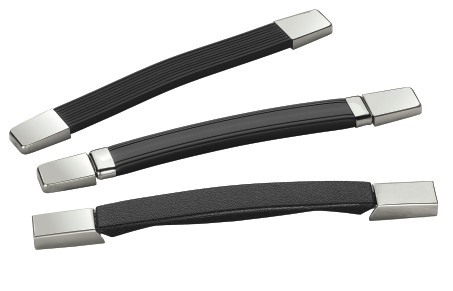 Leschhorn MA-23.187.84   Ausziehbare Tragegriffe A 187, Weichkunststoff, Abdeckkappen Stahl vernickelt - Leschhorn MA Ausziehbare Tragegriffe - MA 25