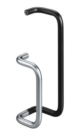 Leschhorn M5-20.350.54   abgewinkelte Maschinengriffe Ø 20 mm; A 350,  schwarz pulverbeschichtet - Leschhorn M5 abgewinkelte Maschinengriffe