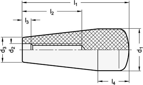 Ganter 219-34-M10-67 ELESA KONUSKNOPF - GN 219 Konusknoepfe - Kunststoff-Skizze