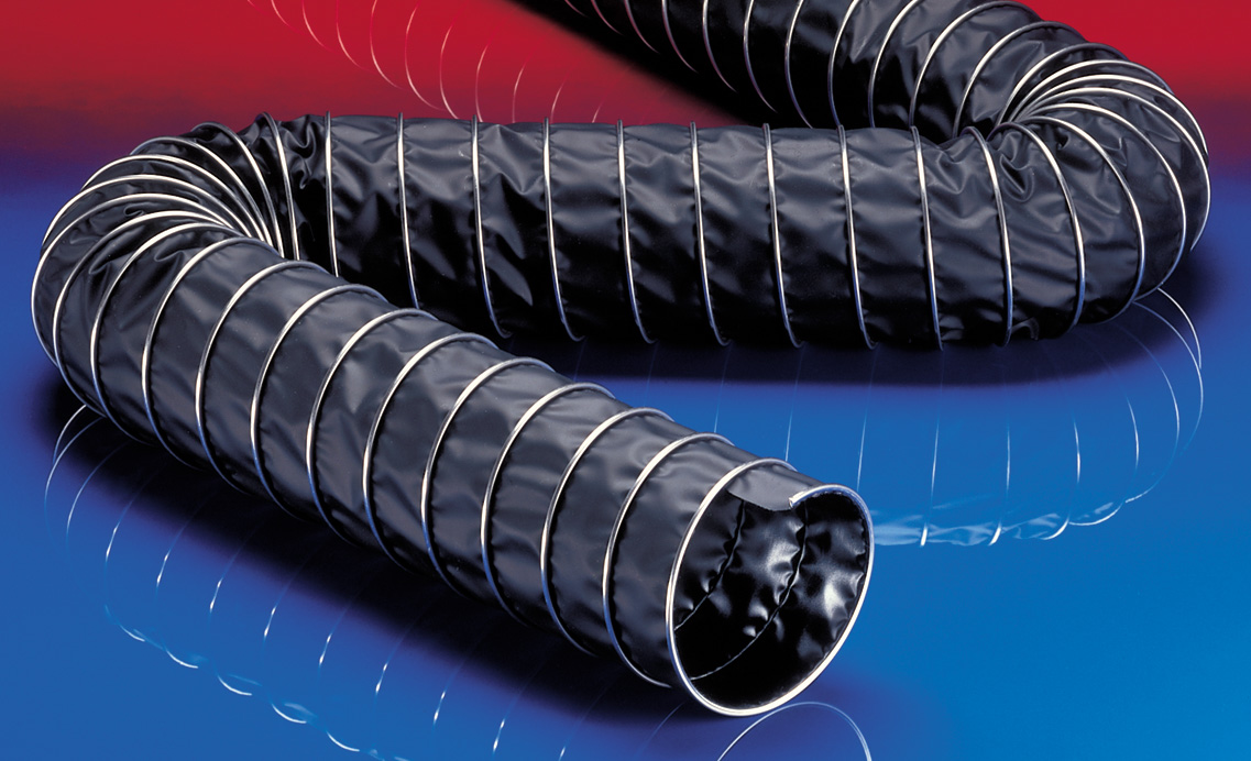 Norres 465-0050-1002-6 Antistatischer PVC-Klemmprofilschlauch, Innen-Ø 50-51 mm, Aussen-Ø 62 mm, Biegeradius 20 mm - Norres 465 - CP PVC 465 EC