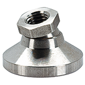 Halder 22590.0572 Gelenkteller M 16 x 200 Teller aus Thermoplast, Kugelelement mit Bolzen aus rostfreiem Stahl - Gelenkteller - M 8 - Teller und Kugelelement aus Stahl Teller und Kugelelement