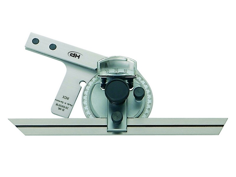 Helios Preisser, 0422501  Universalwinkelmesser mit Lupe  150 mm - Helios Preisser 0422 Universalwinkelmesser mit Lupe