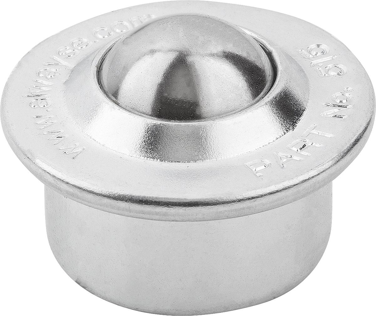 Kipp K0760.145 Kugelrollen mit Stahlblechgehäuse - K0760-145 Kugelrollen mit Stahlblechgehaeuse