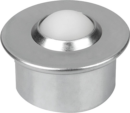 Kipp K0761.115 95152 115 Kugelrollen mit Stahlblechgehäuse und Kunststofflastkugel - KIPP K0761 Kugelrollen mit Stahlblechgehaeuse und K