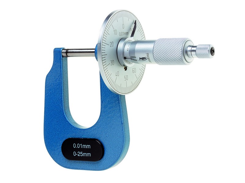 Helios Preisser, 0822 304  Teilscheibenmessschraube  0-50 mm Messbereich, Bügeltiefe 100 mm - Helios Preisser 0822 Teilscheibenmessschraube