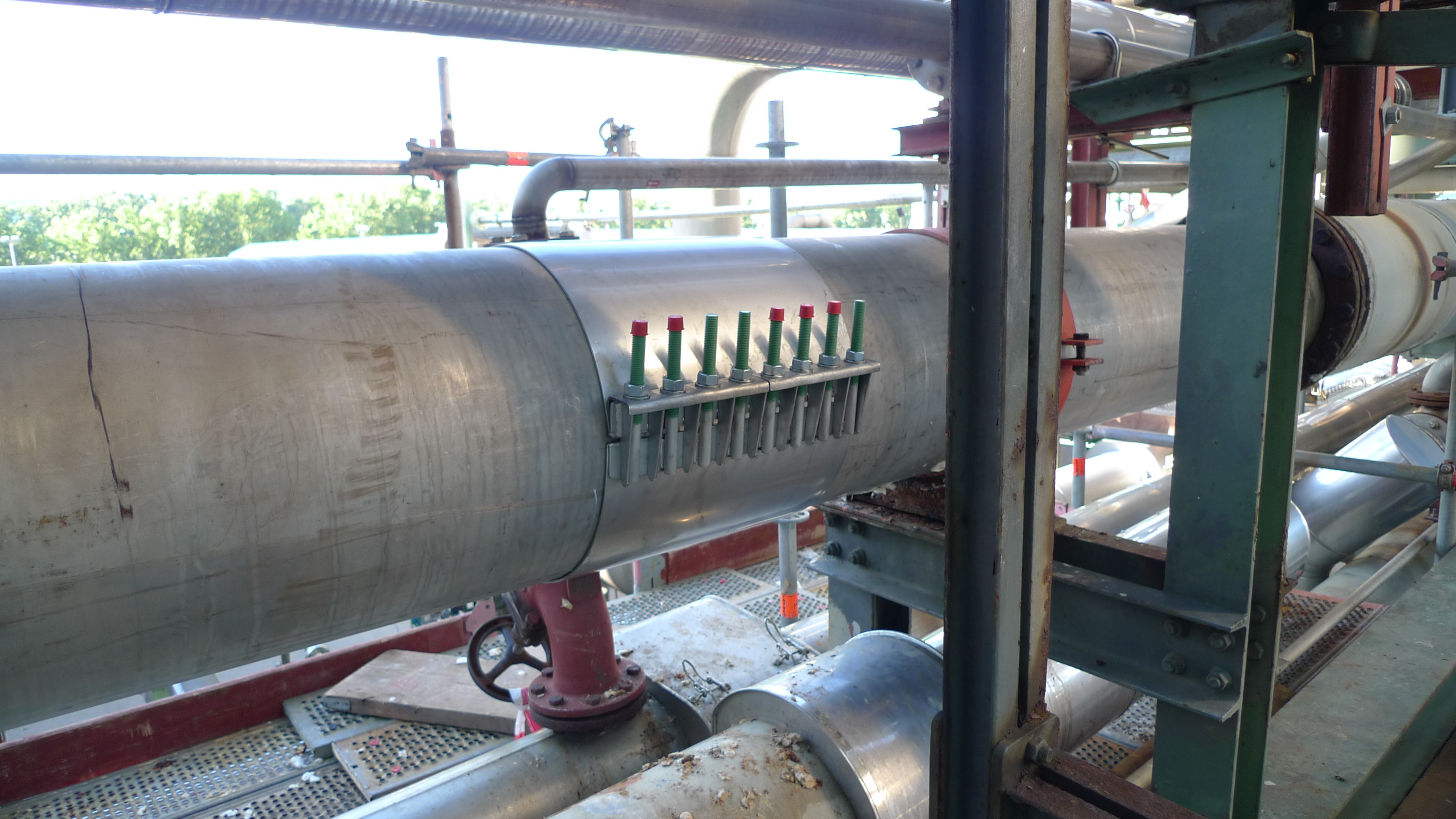 Leschhorn LS2-230-250-300-EPDM-V2A Edelstahl-Reparaturschellen zweiteilig, Spannbereich 230-250, BL 300 Dichtung: EPDM, Material: 1.4301 (V2A, AISI 304), PN 10 bar Wasser, PN 3 bar Gas - LS2 Methanol-Anlage Viton Dichtung