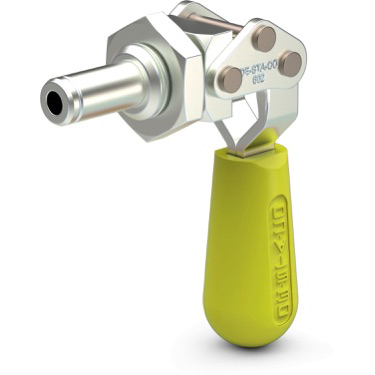 DESTACO 602-MM Schubstangenspanner Einbau  Haltekraft 900N, Hub 19mm - DESTACO 602-MM-Y Schubstangenspanner Einbau Haltekraft 900N - Hub 19mm - Standard - Handrgriff gelb