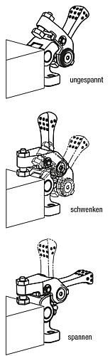 Norelem 04610-100 NIEDERHALTER SCHWENKBAR MINI, - Norelem 04610 Niederhalter schwenkbar mini mit Exzenterhebel