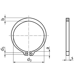 Leschhorn 471-17 Sicherungsring DIN 471 für Bolzen und Wellen 17 mm - DIn 471 TZ-Sicherungsring