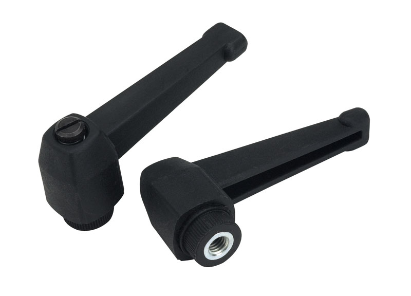 Leschhorn A572 Verstellbare Klemmhebel  R 83; Innengewinde M10; schwarz - LE A572 Verstellbare Klemmhebel - Innengewinde-EcoLine-Abbildung