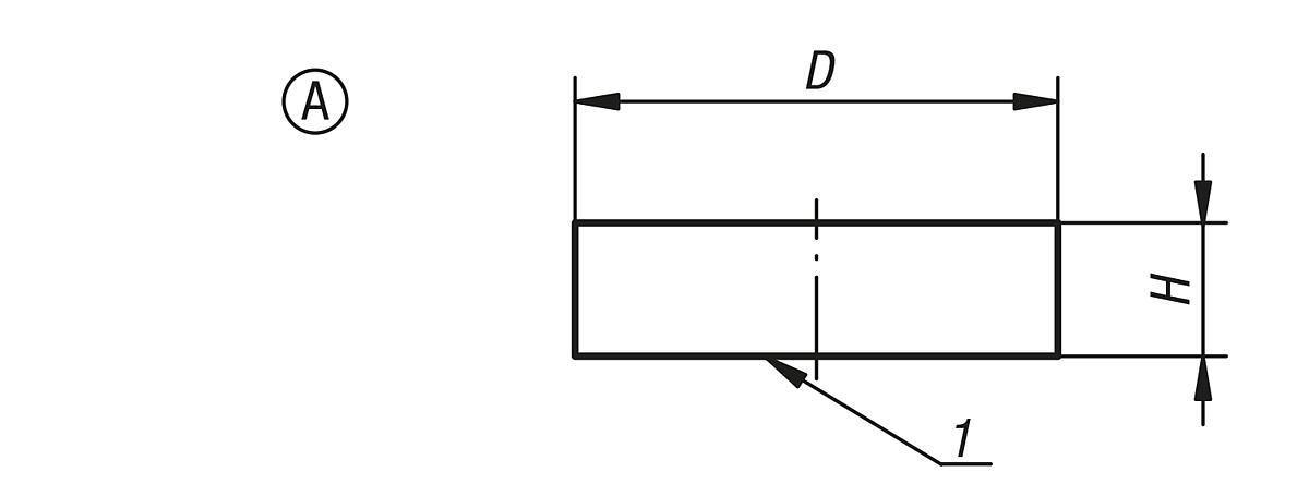 Kipp K0553.01 FLACHGREIFER AUS NEODYM, FORM A, D=6 - K0553-A Flachgreifer aus NdFeB Form A - Massblatt