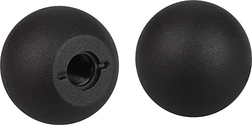 Kipp K0158.11604 KUGELKNOPF D1=16  M4, FORM C, THERMOPLAST - KIPP K0158-C Kugelknoepfe Thermoplast DIN 319 erwei