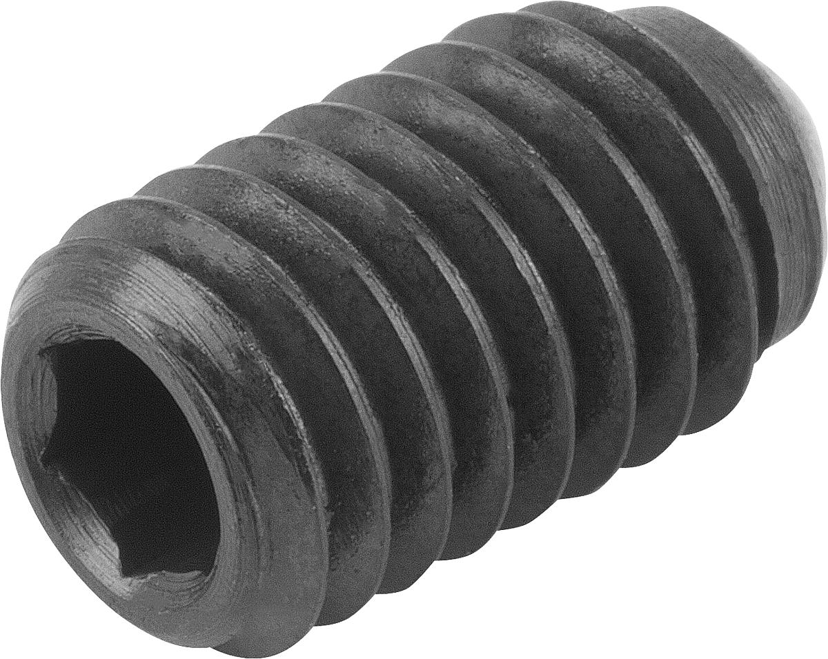 Kipp K0383.12030 KUGELDRUCKSCHRAUBE FORM A, OHNE KOPF, D1=M20, L1=34,2 - K0383-12030 KUGELDRUCKSCHRAUBE FORM A - OHNE KOPF - D1 M20 - L1 34-2
