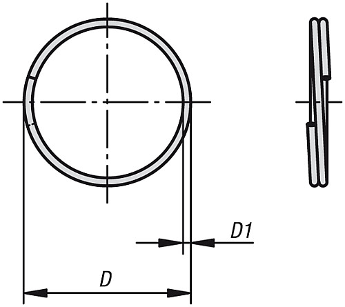 Kipp K0367.23 SCHLÜSSELRING D=23            EDELSTAHL, - KIPP K0367 Schluesselringe