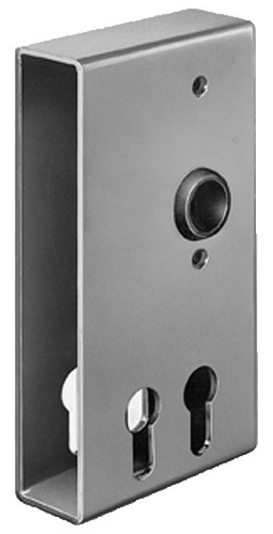 AMF 140DK-30Z Schlosskasten für zwei Profilzylinder, leer, Kastenbreite A: 30 mm, C: 172 mm, F: 33,5 mm - LE 140DK Schlosskasten fuer zwei Profilzylinder - leer-Abbildung