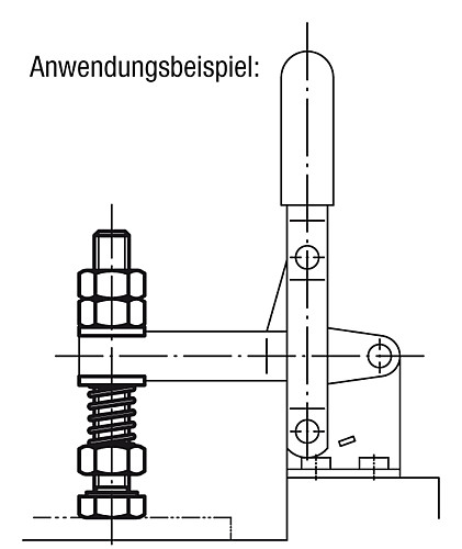 Norelem 05220-08 FEDERNDE DRUCKSPINDEL, D=M8X60 - Norelem 05220 Federnde Druckspindeln