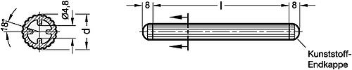 Ganter 177.4-13-100 ELESA HALTEROHR - GN 177-4 Halterohre fuer GN 177-Skizze