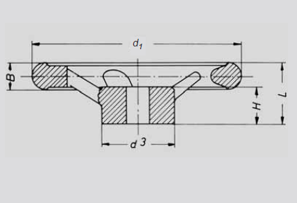 Leschhorn 03202.S300xSW36-ST Handrad aus Stahl ohne Griff, geschweißt, d1=300 +/- 6mm,, SW=36 mm 6-kant 0/+0,2, Nabenhöhe 20 mm, Naben-Drm. 80 mm, Radkranz massiv ST 37, Drm. 20 mm, 4 Speichen massiv Drm.14 mm, schwarz kunststoffbeschichtet "Sonderanrti - LE 03202 Handraeder fuer grosse Bohrungen - Massblatt