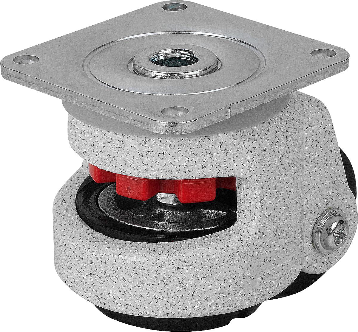 Norelem 95090-050221 HEBEROLLE MIT FESTSTELLSYSTEM, ANSCHRAUBPLATTE, D=50, B=22, H=84, POLYAMID, KOMP:ALUMINIUM - 95090-050221 HEBEROLLE-FESTSTELLSYSTEM-ANSCHRAUBPLATTE-D 50-B 22-H 84-POLYAMID-KOMP ALUMINIUM