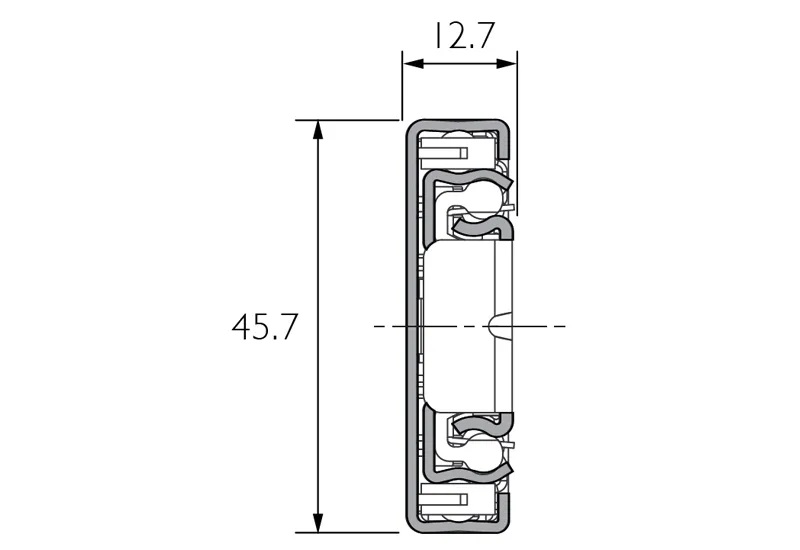 Accuride DB3832-0035EC-D Teleskopschienen mit Soft-Close, 100% Vollauszug, 12,7x45,7, SL 350,TR 310, 43kg, schwarz verzinkt - Accuride DB3832EC-D Teleskopschienen mit Easy Soft-Close - Vollauszug - 12 7x45 7 - bis 45kg - schwarz