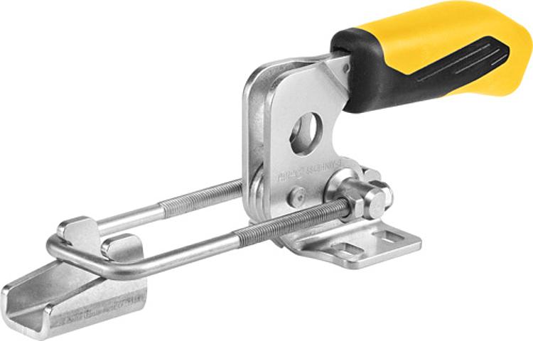 AMF 6848HNIY-2 Verschlussspanner horizontal mit gelbem Handgriff, Größe : 2, F1: 1,6 kN - LE 6848HNIY Verschlussspanner horizontal mit gelbem Handgriff-Abbildung