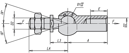 Norelem 27665-16 AXIALGELENK - Norelem 27665 Axialgelenke aehnlich DIN 71802