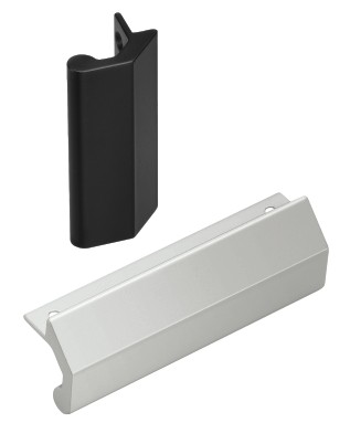 Leschhorn LG-07.080.04  Aluminium Griffleisten A 80,  schwarz eloxiert - Leschhorn LG-07 Aluminium Griffleisten