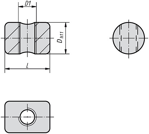 Kipp K0909.0802 NUTENSTEIN RUND 14X20/M8 - KIPP K0909 Nutensteine rund