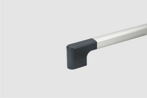 Leschhorn MS-05.600.56   solider Maschinengriffe A 600,  Schenkel anthrazit / Steg natur Griff aus Einzelelementen, komplett montiert - Leschhorn MS-05 solider Maschinengriffe