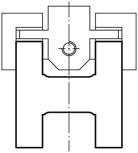 Norelem 01560-03X600 H PROFIL GG, B=80, H=80, L=600 - Norelem 01560 H Profile Grauguss und Aluminium