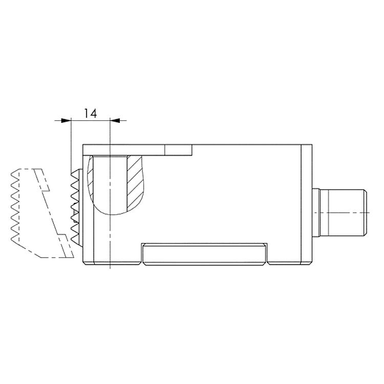 AMF 6365G-12 Spannbacken, geriffelt, Größe : 12, A: 32,5, A1: 26, B1: 24,6 - LE 6365G Spannbacken - geriffelt -Anwendung