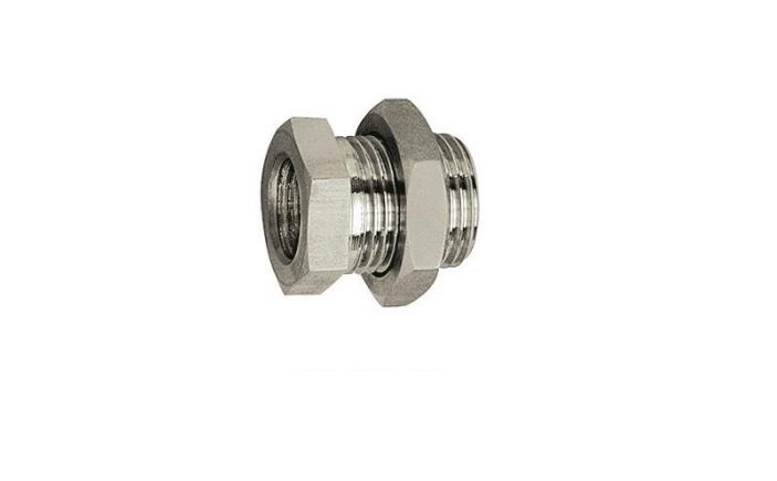 RIEGLER 252.43-ES Schottverschraubung, G 1/2 a., G 3/8 i., Edelstahl 1.4571 - RIEGLER Schottverschraubung - Edelstahl - Abbildung