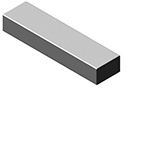 Leschhorn 6885 B geradstirnig Passfeder DIN 6885 Form B,  B=2, H=6, L=100, Mat. Stahl C45+C, DIN ISO 286 Passungen - DIN 6885 Form B Passfeder geradstirnig