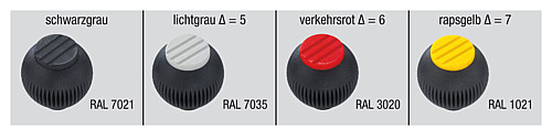 Kipp K0254.3105 NOVO.GRIP GRIFFKUGEL DREHBAR GR.3, D=40, M10X15, DECKEL LICHTGRAU - KIPP K0254 Griffkugeln drehbar