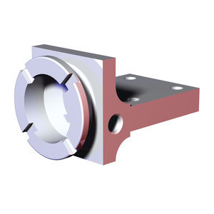 DESTACO STS-0010-NA-2P Adapter 90° mit Mittenversatz, Lochbild 4x8H7 auf 40x40 mm, Zentrum zur versetzten Spannfläche 15mm, Durchmesser 59,6 mm - LE70000 STS Randadapter