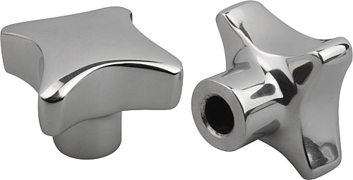 Kipp K0146.3032062 KREUZGRIFF                    EDELSTAHL, FORM C, D1=32, D4=6 - KIPP K0146-C Kreuzgriffe aehnlich DIN 6335 Edelstah