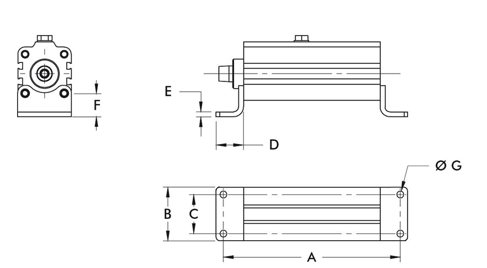 DESTACO 8MW-018-1 Winkelbefestigung - Destaco 8MW Winkelbefestigung Zeichnung