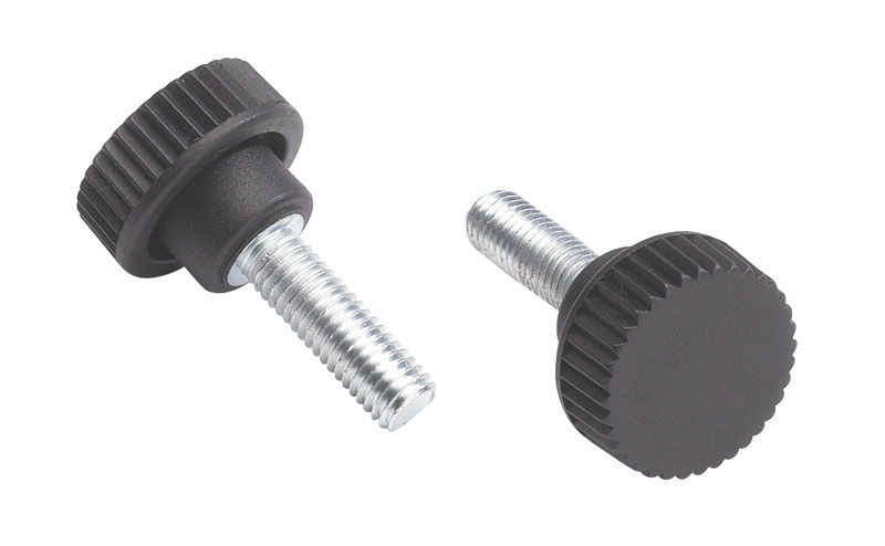 Leschhorn H753 Rändelschrauben  D 26; d 16; Gewinde d1 M05; Kunststoff PA, schwarz, - Boteco H753 Raendelschrauben
