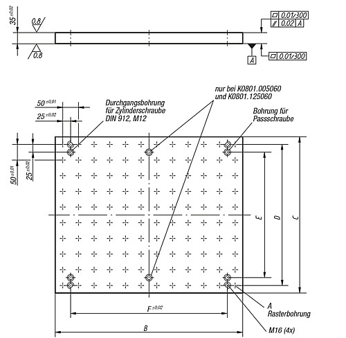 Kipp K0801.003040 RASTERPLATTE, 398X298X35 - KIPP K0801 Rasterplatten