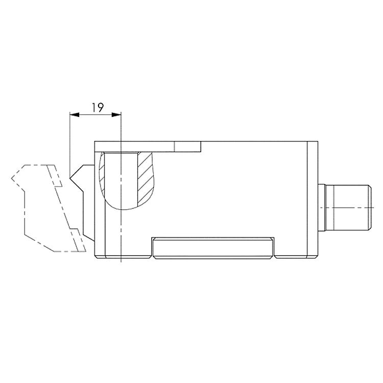 AMF 6365N-12 Spannbacken, mit Spannnase, Größe : 12, A: 32,5, A1: 5, B1: 24,6 - LE 6365N Spannbacken - mit Spannnase -Anwendung