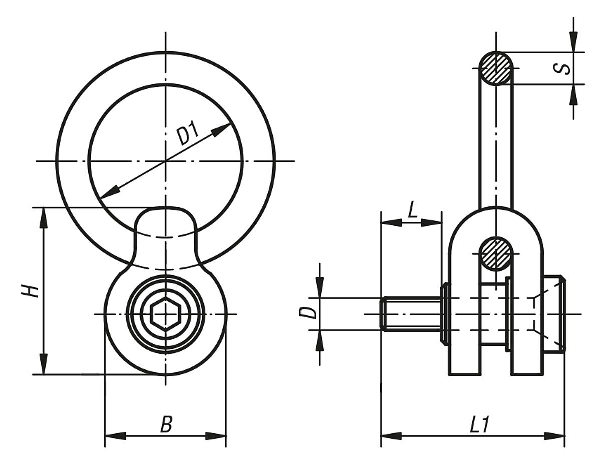 Norelem 07750-20 LASTRING D=M20 - NLM 07750 Lastringe - Massblatt