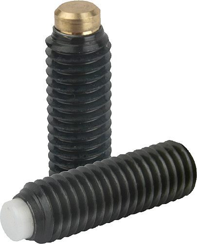 Kipp K0389.04X105 Druckschraube Güte 10.9 M4X10,5; MIT MESSINGBOLZEN - KIPP K0389 Druckschrauben