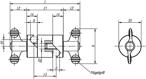 Kipp K0134.01 SPANNGELENK GR.1  D=8, EINZELN VERSTELLBAR - KIPP K0134 Spanngelenke einzeln verstellbar